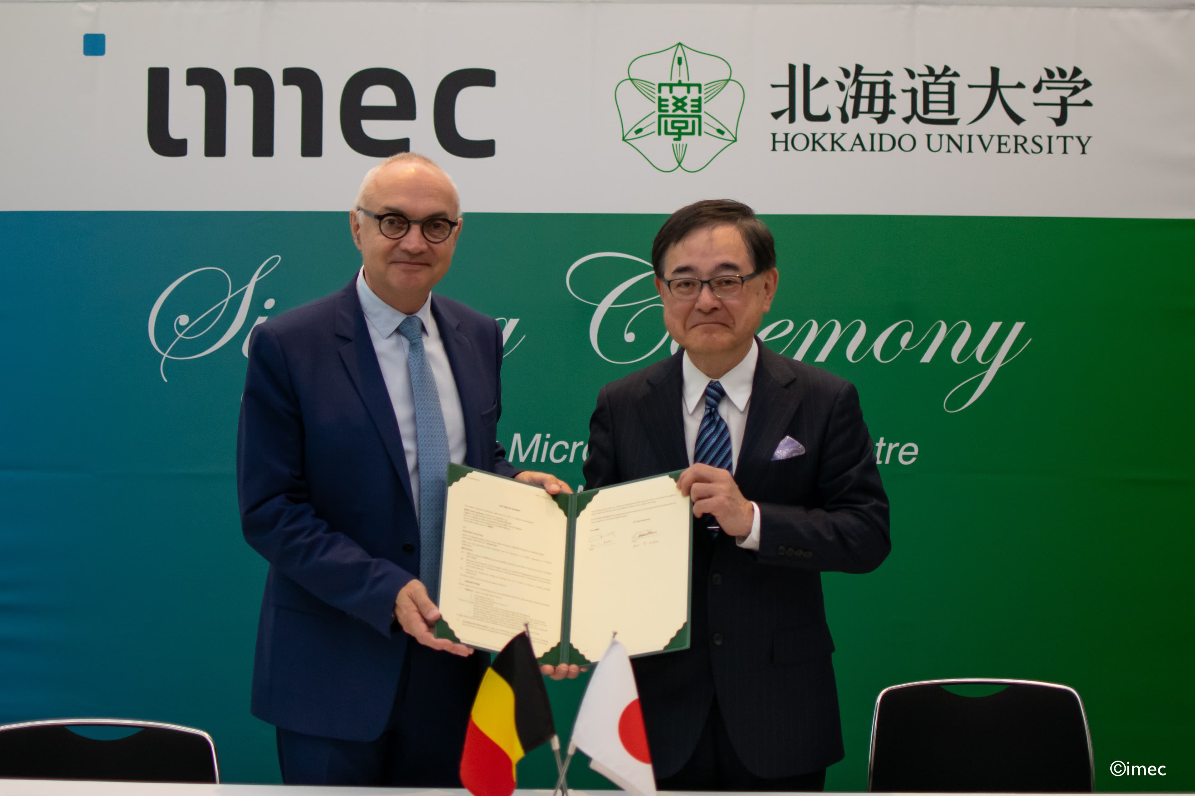 imec and Hokkaido University, LOI signing ceremony